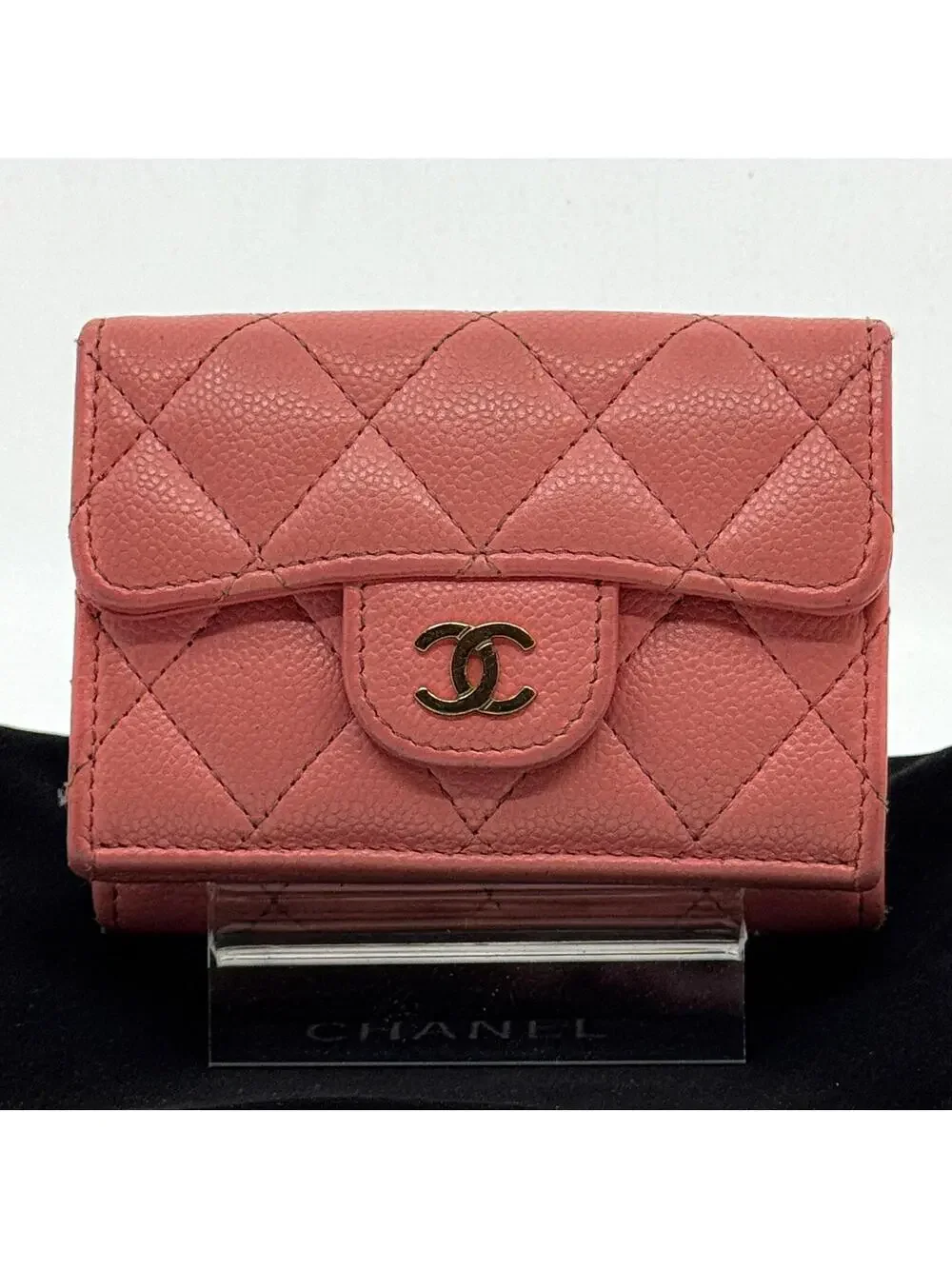 Chanel Matelasse Tri-Fold Wallet Caviar #284544C59B